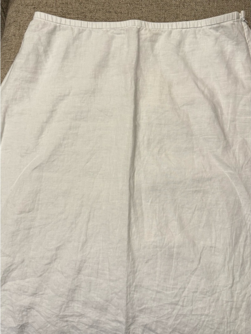 Eileen Fisher - White - 100% Organic Linen - Midi Skirt A Line - size Large / XL - Picture 12 of 12